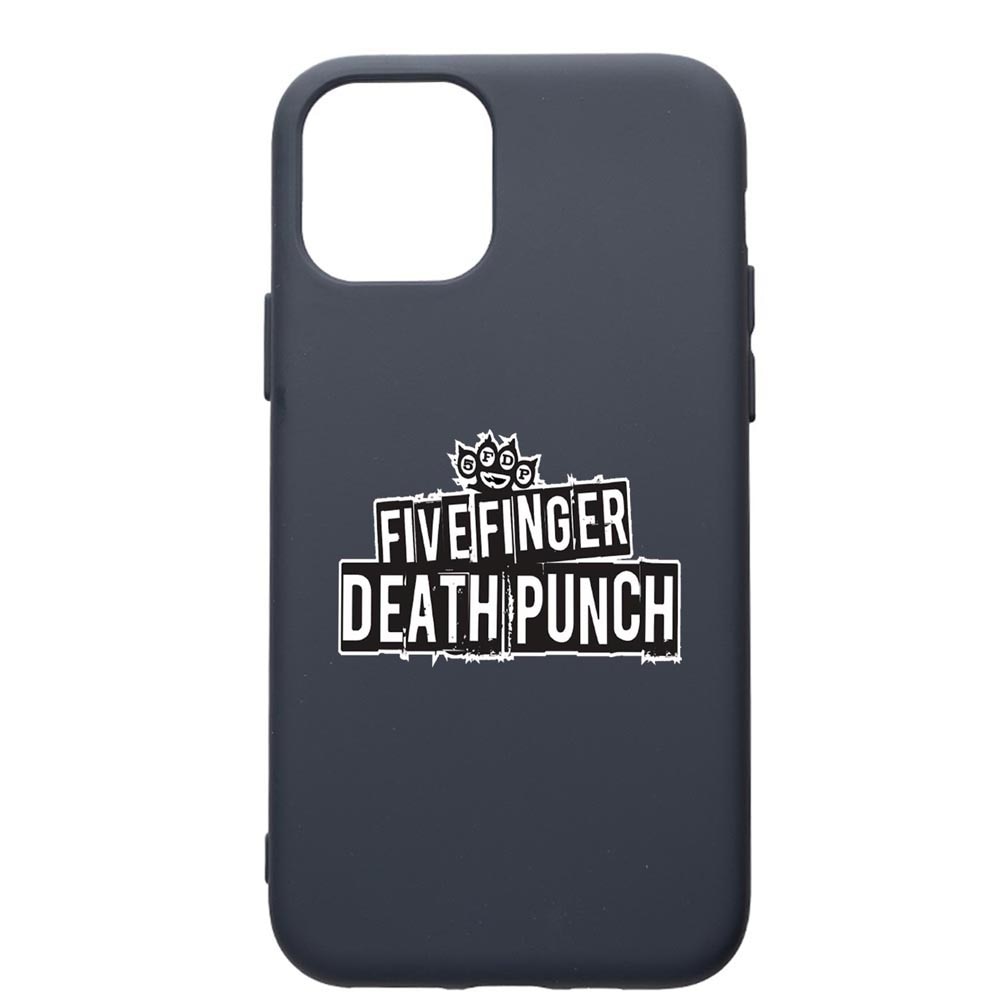 Husa Premium Silicon Compatibila Cu Apple IPhone 12, Five Finger Death Punch, cu interiorul din material textil, protectie camera, Alaskan Blue, PAB536