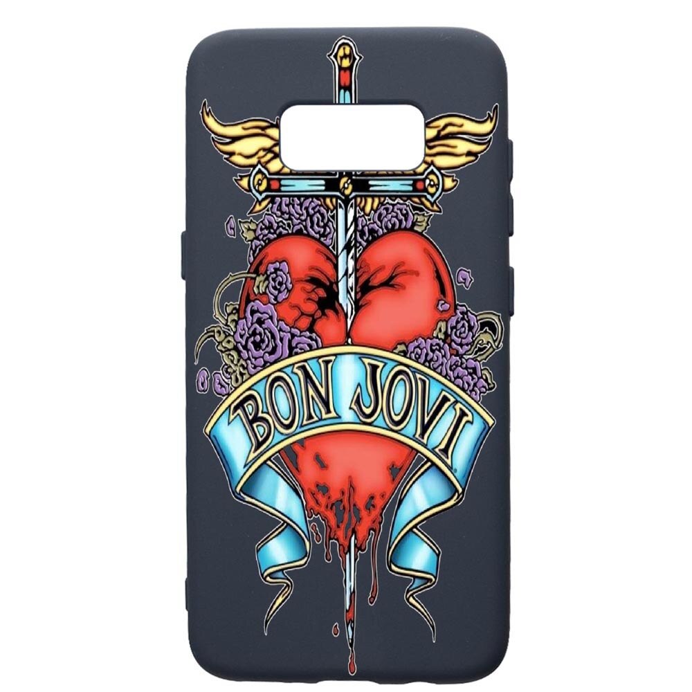 Husa Premium Silicon Compatibila Cu Samsung Galaxy S8, Bon Jovi, cu interiorul din material textil, protectie camera, Alaskan Blue, PAB533
