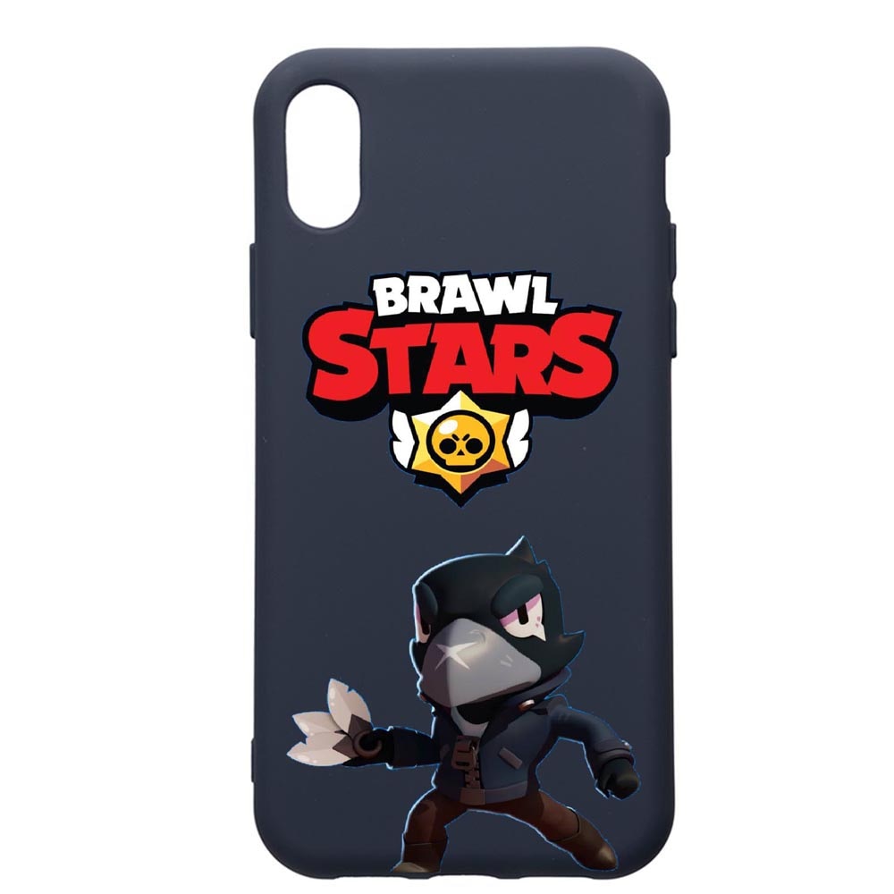 Husa Premium Silicon Compatibila Cu Apple IPhone XS Max, Brawl Stars Crow, cu interiorul din material textil, protectie camera, Alaskan Blue, PAB644