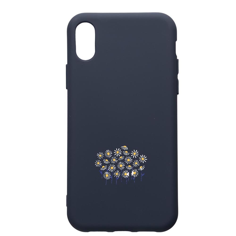 Husa Premium Silicon Compatibila Cu Samsung Galaxy A10, Little Flowers, cu interiorul din material textil, protectie camera, Alaskan Blue, PAB642