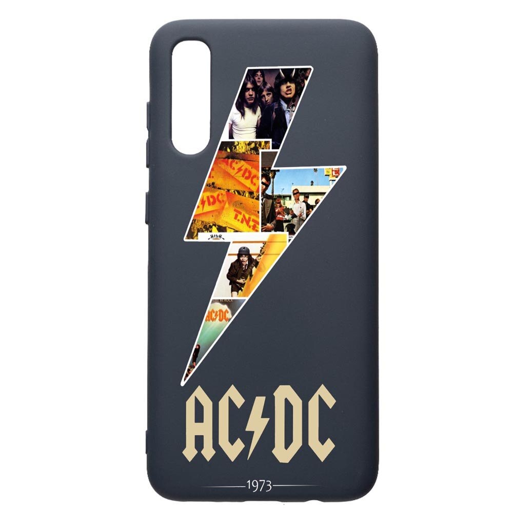 Husa Premium Silicon Compatibila Cu Samsung Galaxy A50, AC/DC, cu interiorul din material textil, protectie camera, Alaskan Blue, PAB534