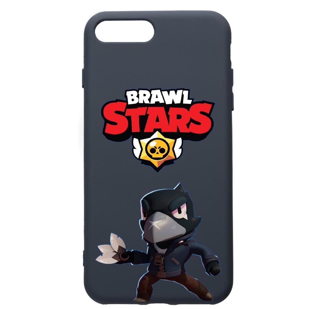 Husa Premium Silicon Compatibila Cu Apple iPhone 8 Plus / iPhone 7 Plus, Brawl Stars Crow, cu interiorul din material textil, protectie camera, Alaskan Blue, PAB644