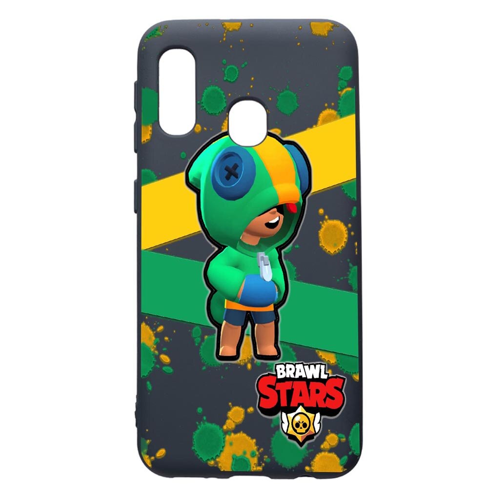 Husa Premium Silicon Compatibila Cu Samsung Galaxy A20E, Brawl Stars Leon, cu interiorul din material textil, protectie camera, Alaskan Blue, PAB647