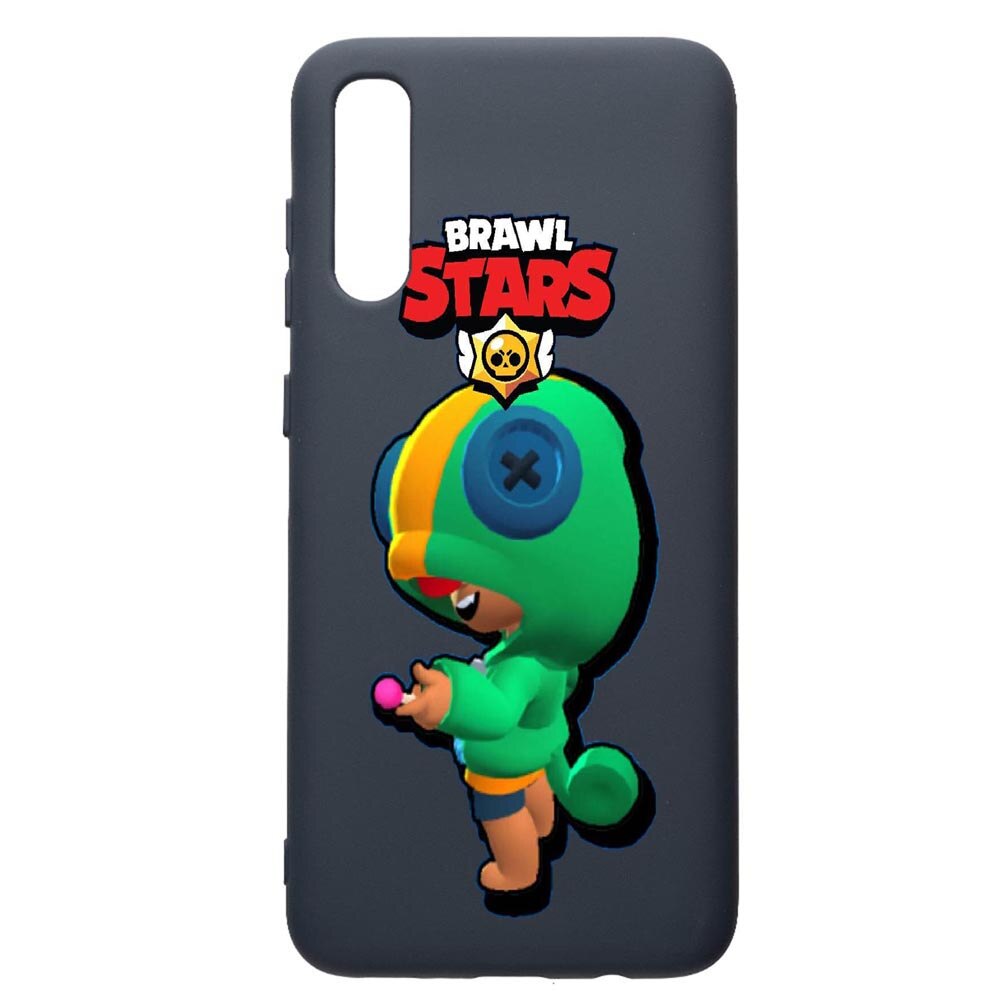 Husa Premium Silicon Compatibila Cu Samsung Galaxy A50, Brawl Stars Leon, cu interiorul din material textil, protectie camera, Alaskan Blue, PAB648