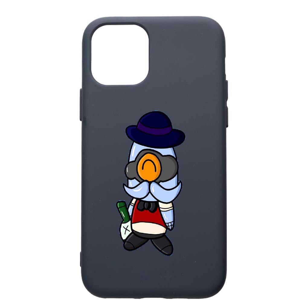 Husa Premium Silicon Compatibila Cu Apple IPhone 12 Mini, Brawl Stars, cu interiorul din material textil, protectie camera, Alaskan Blue, PAB649