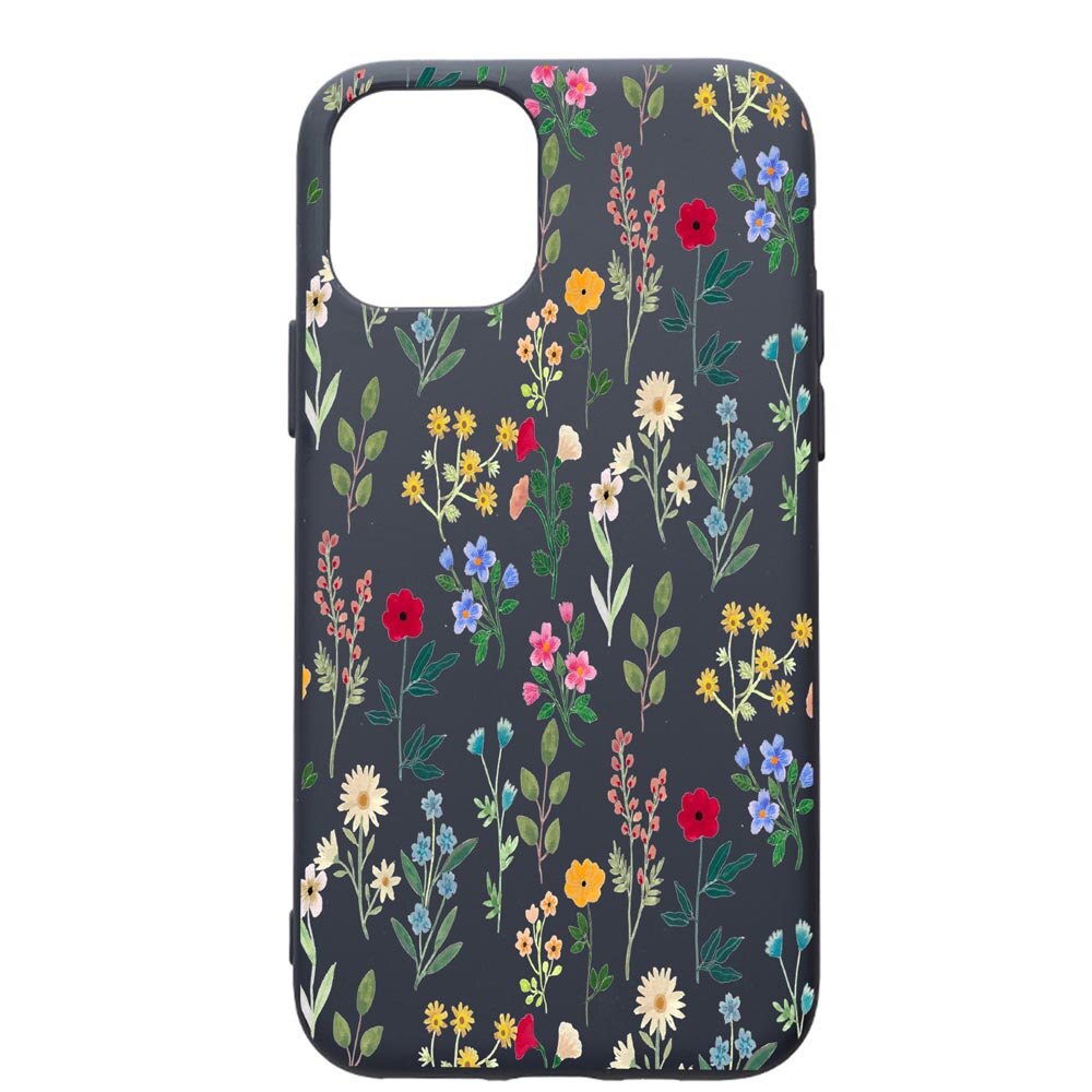 Husa Premium Silicon Compatibila Cu Apple IPhone 12 Mini, Spring Flowers, cu interiorul din material textil, protectie camera, Alaskan Blue, PAB635