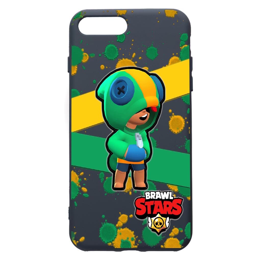 Husa Premium Silicon Compatibila Cu Apple iPhone 8 Plus / iPhone 7 Plus, Brawl Stars Leon, cu interiorul din material textil, protectie camera, Alaskan Blue, PAB647