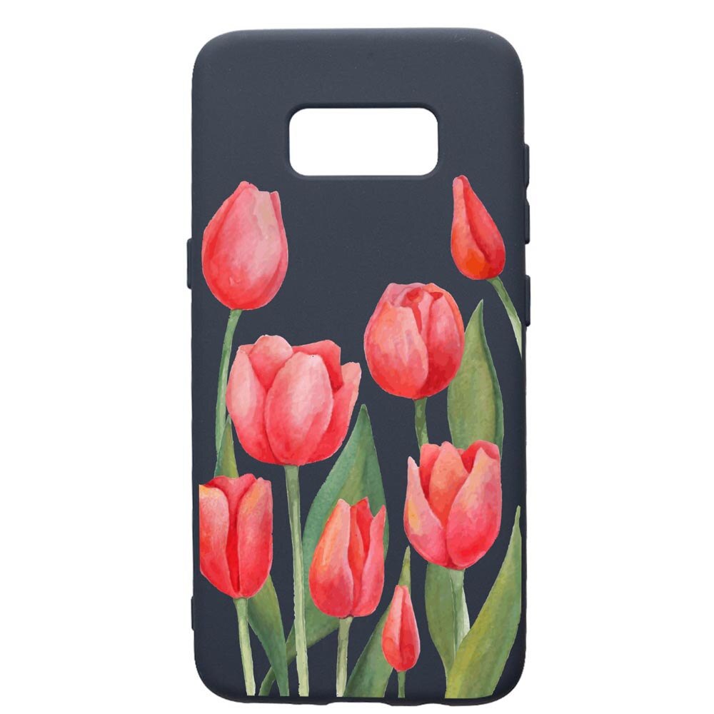 Husa Premium Silicon Compatibila Cu Samsung Galaxy S10E, Red Roses, cu interiorul din material textil, protectie camera, Alaskan Blue, PAB633