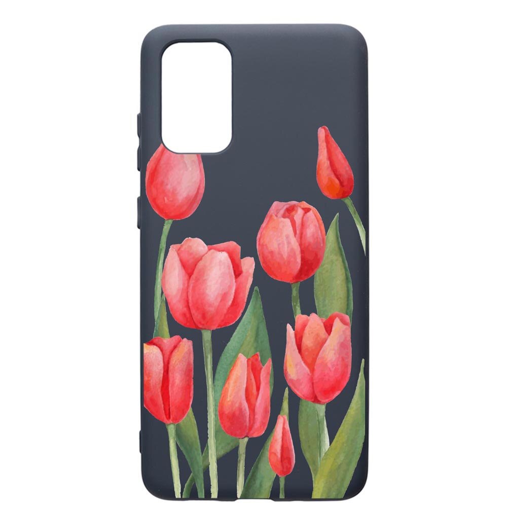 Husa Premium Silicon Compatibila Cu Samsung Galaxy S20 Plus, Red Roses, cu interiorul din material textil, protectie camera, Alaskan Blue, PAB633