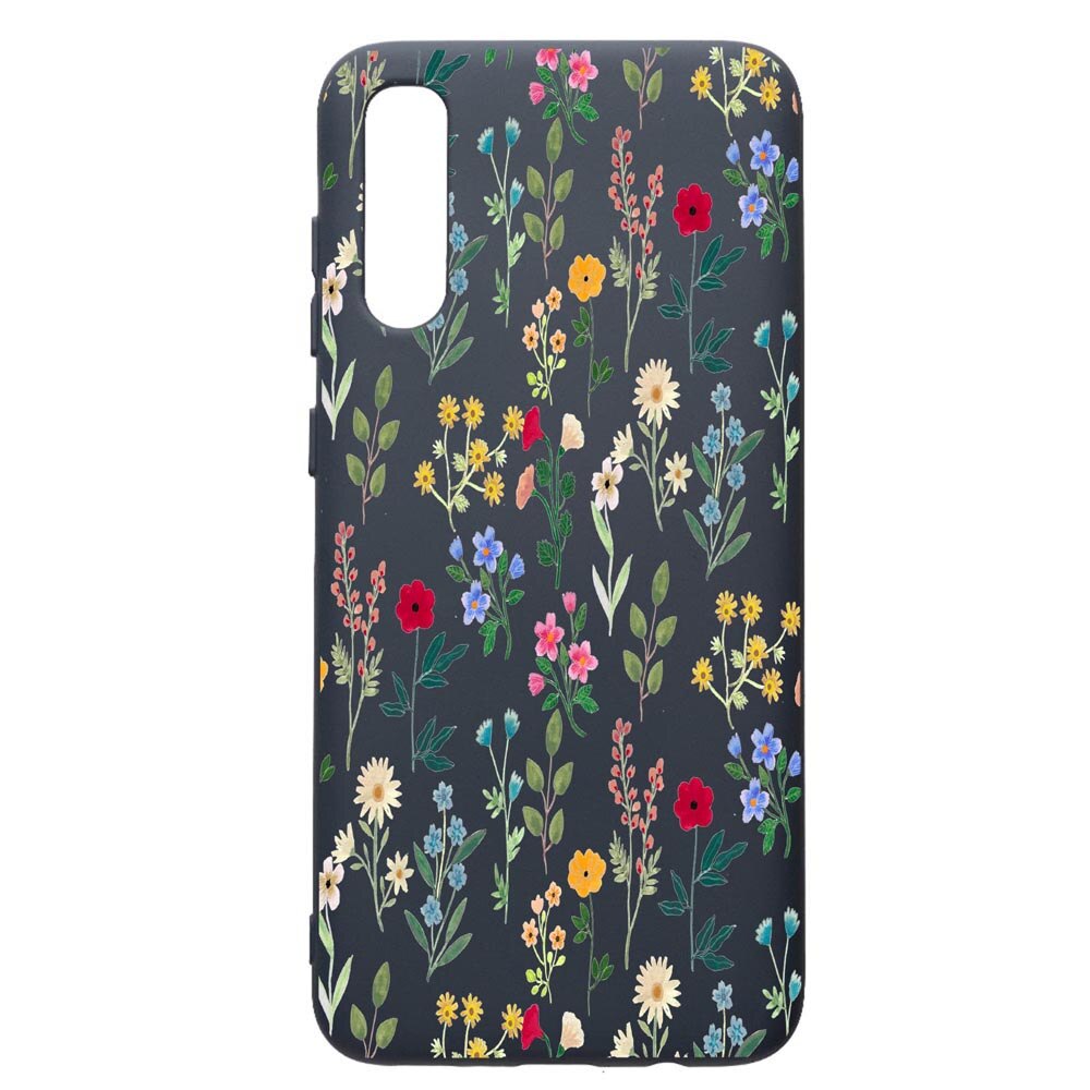 Husa Premium Silicon Compatibila Cu Samsung Galaxy A30S, Spring Flowers, cu interiorul din material textil, protectie camera, Alaskan Blue, PAB635