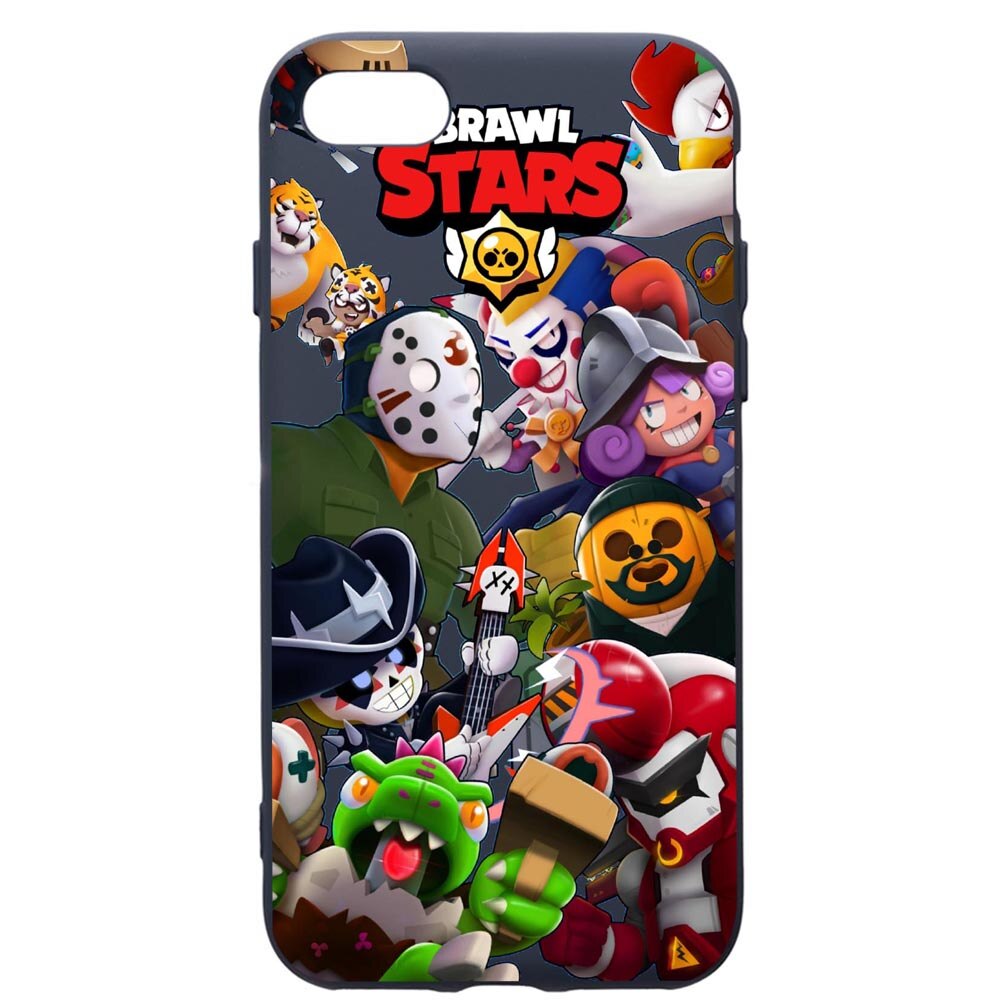 Husa Premium Silicon Compatibila Cu Apple IPhone SE 2 / iPhone 8 / iPhone 7, Brawl Stars, cu interiorul din material textil, protectie camera, Alaskan Blue, PAB646