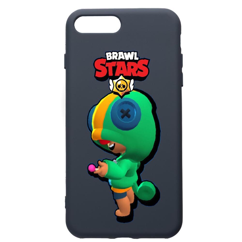 Husa Premium Silicon Compatibila Cu Apple iPhone 8 Plus / iPhone 7 Plus, Brawl Stars Leon, cu interiorul din material textil, protectie camera, Alaskan Blue, PAB648