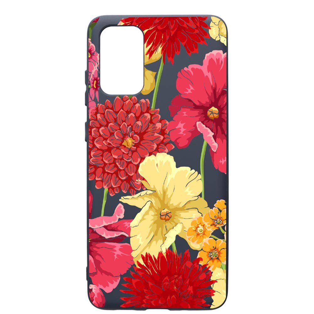 Husa Premium Silicon Compatibila Cu Samsung Galaxy S20 Plus, Flowers Red Galben, cu interiorul din material textil, protectie camera, Alaskan Blue, PAB634