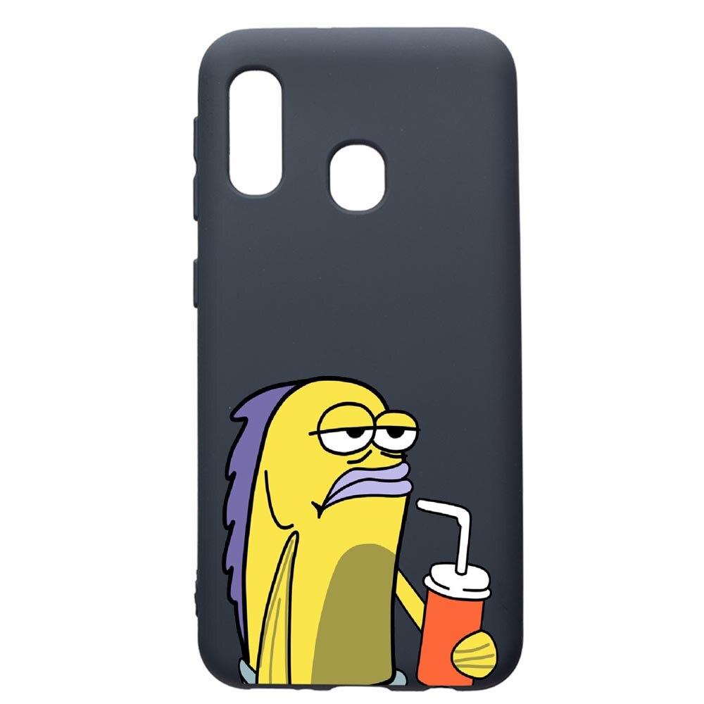 Husa Premium Silicon Compatibila Cu Samsung Galaxy A20E, Meme, cu interiorul din material textil, protectie camera, Alaskan Blue, PAB652