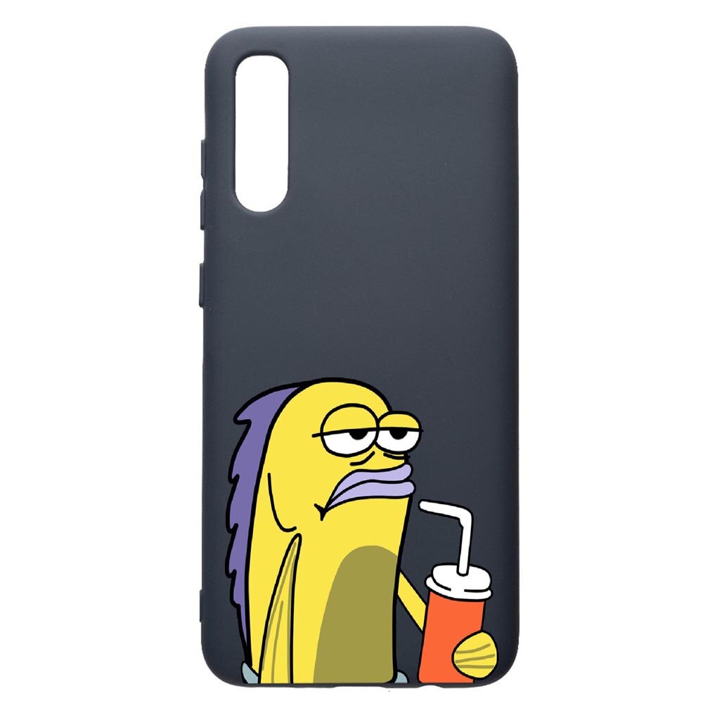 Husa Premium Silicon Compatibila Cu Samsung Galaxy A50, Meme, cu interiorul din material textil, protectie camera, Alaskan Blue, PAB652