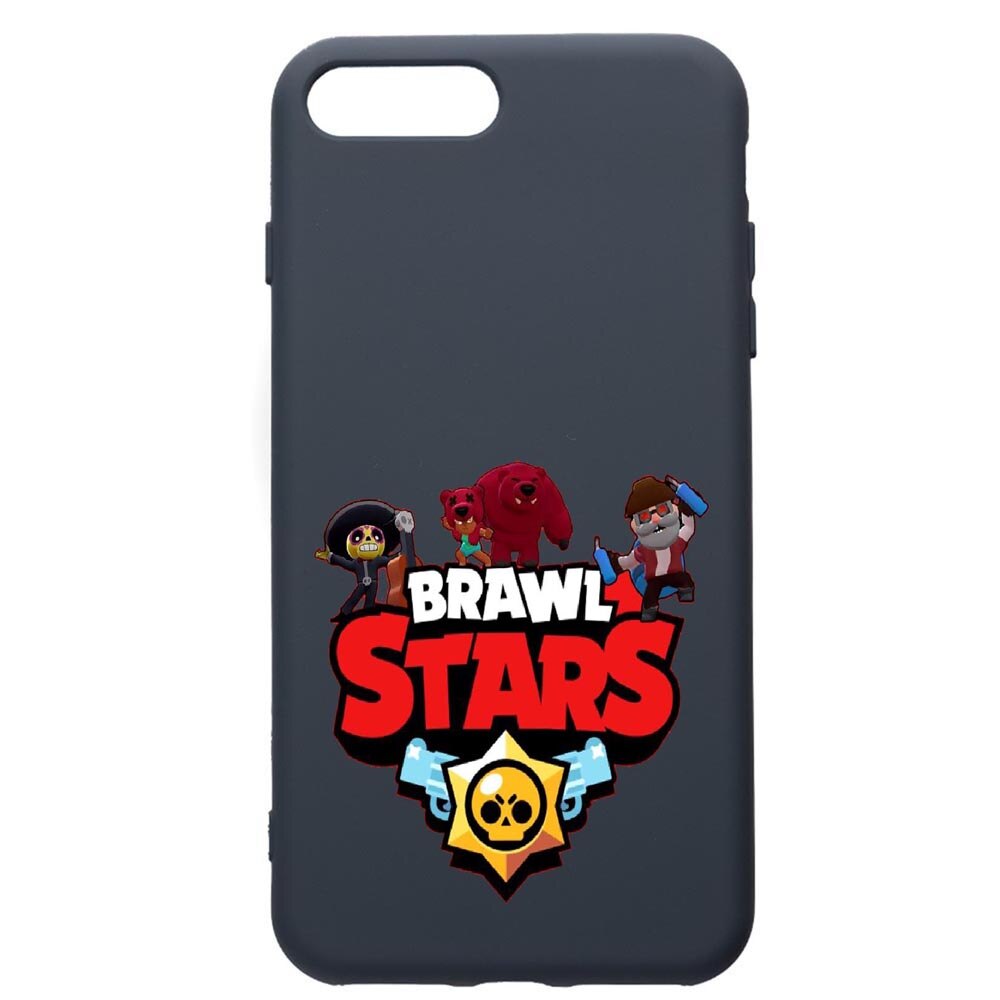 Husa Premium Silicon Compatibila Cu Apple iPhone 8 Plus / iPhone 7 Plus, Brawl Stars, cu interiorul din material textil, protectie camera, Alaskan Blue, PAB651