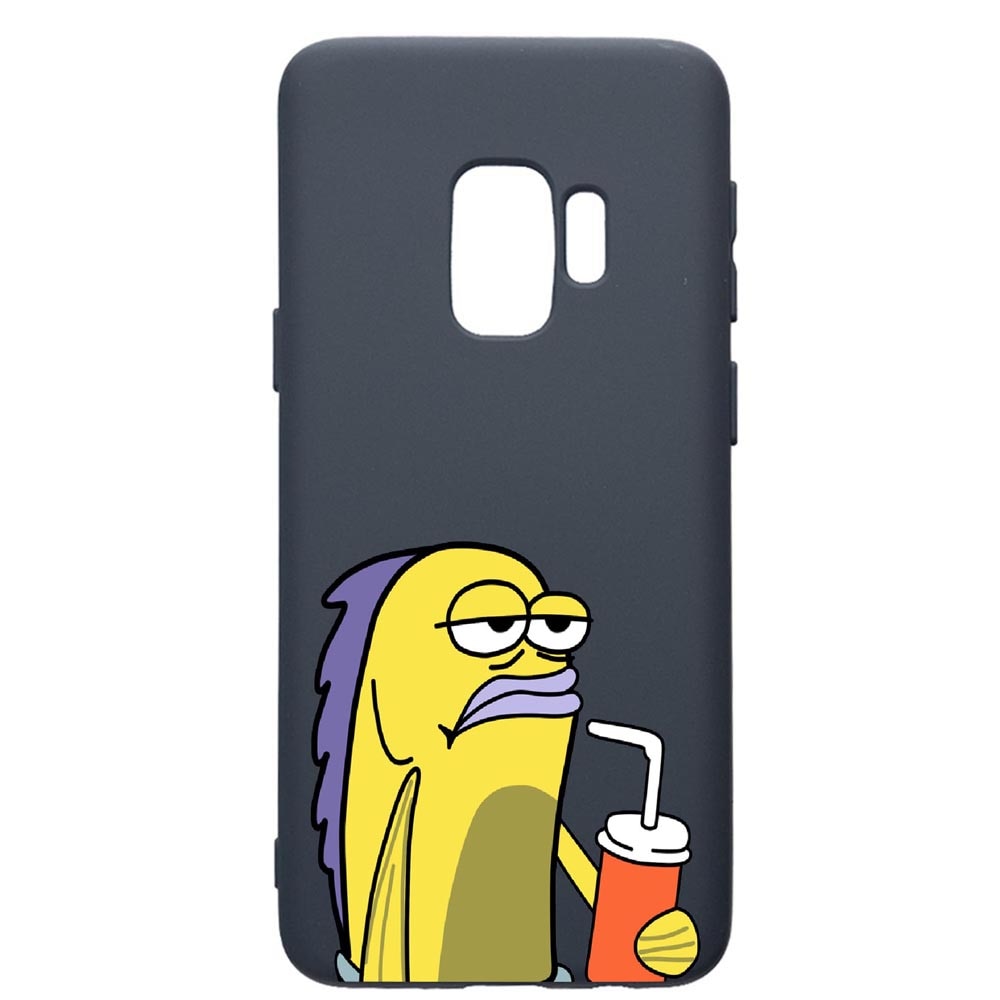Husa Premium Silicon Compatibila Cu Samsung Galaxy S9, Meme, cu interiorul din material textil, protectie camera, Alaskan Blue, PAB652