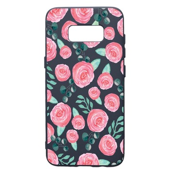 Husa Premium Silicon Compatibila Cu Samsung Galaxy S8, Rose Pattern, cu interiorul din material textil, protectie camera, Alaskan Blue, PAB640 Husa Premium Silicon Compatibila Cu Samsung Galaxy S8, Rose Pattern, cu interiorul din material textil, protectie camera, Alaskan Blue, PAB640
