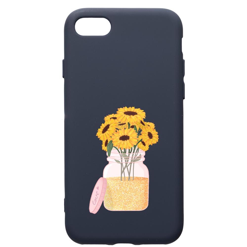 Husa Premium Silicon Compatibila Cu Apple IPhone SE 2 / iPhone 8 / iPhone 7, SunFlower, cu interiorul din material textil, protectie camera, Alaskan Blue, PAB639