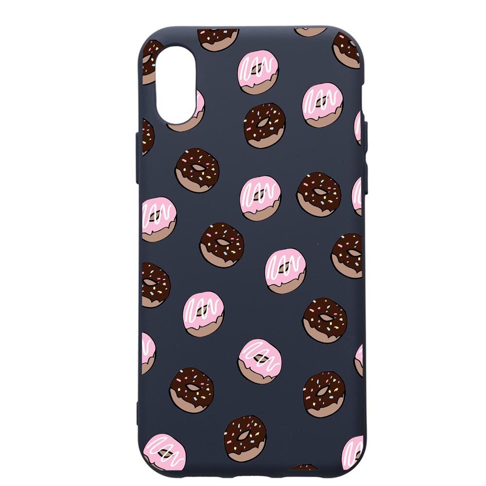 Husa Premium Silicon Compatibila Cu Apple IPhone XR, Donuts, cu interiorul din material textil, protectie camera, Alaskan Blue, PAB667