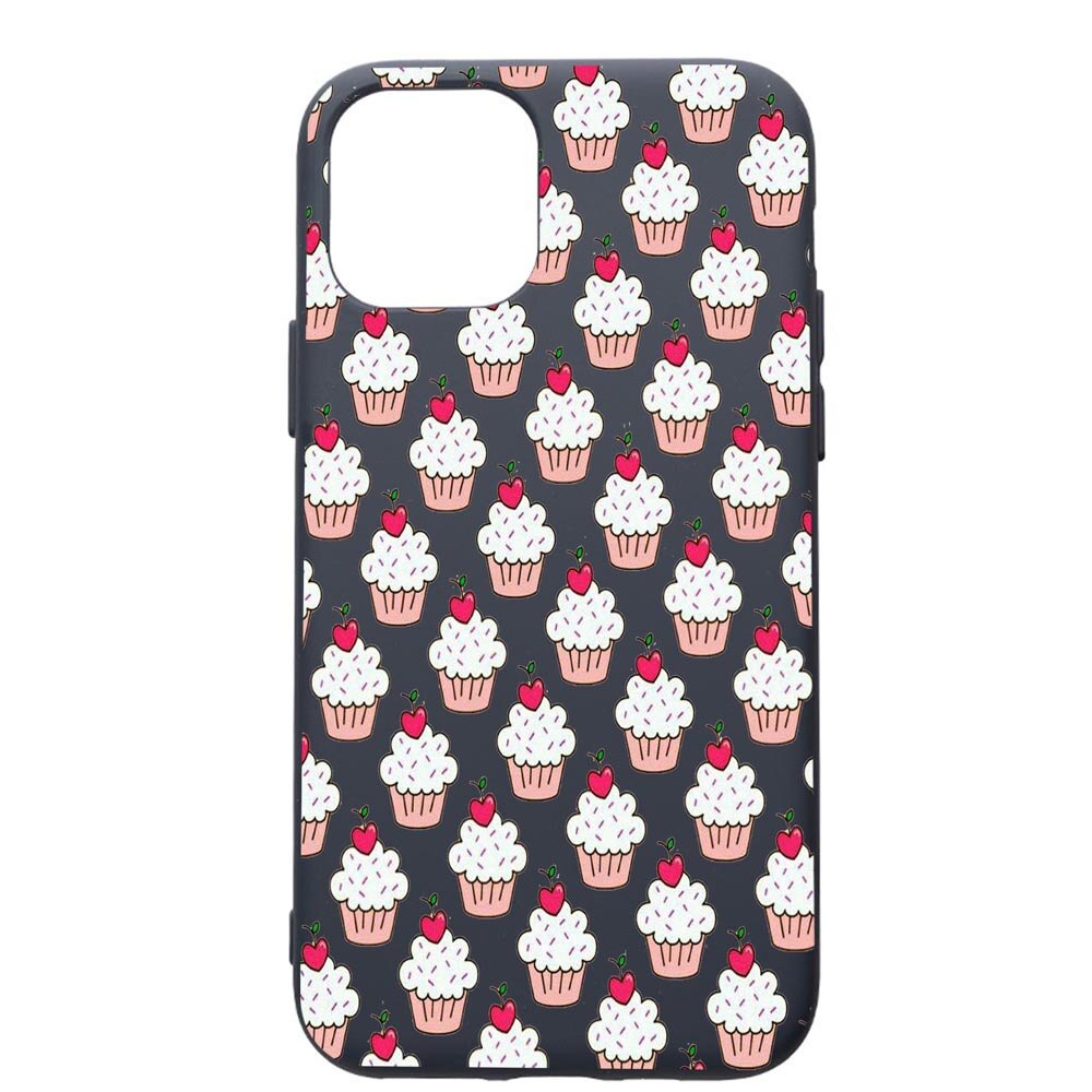 Husa Premium Silicon Compatibila Cu Apple IPhone 12 Mini, Muffins, cu interiorul din material textil, protectie camera, Alaskan Blue, PAB668