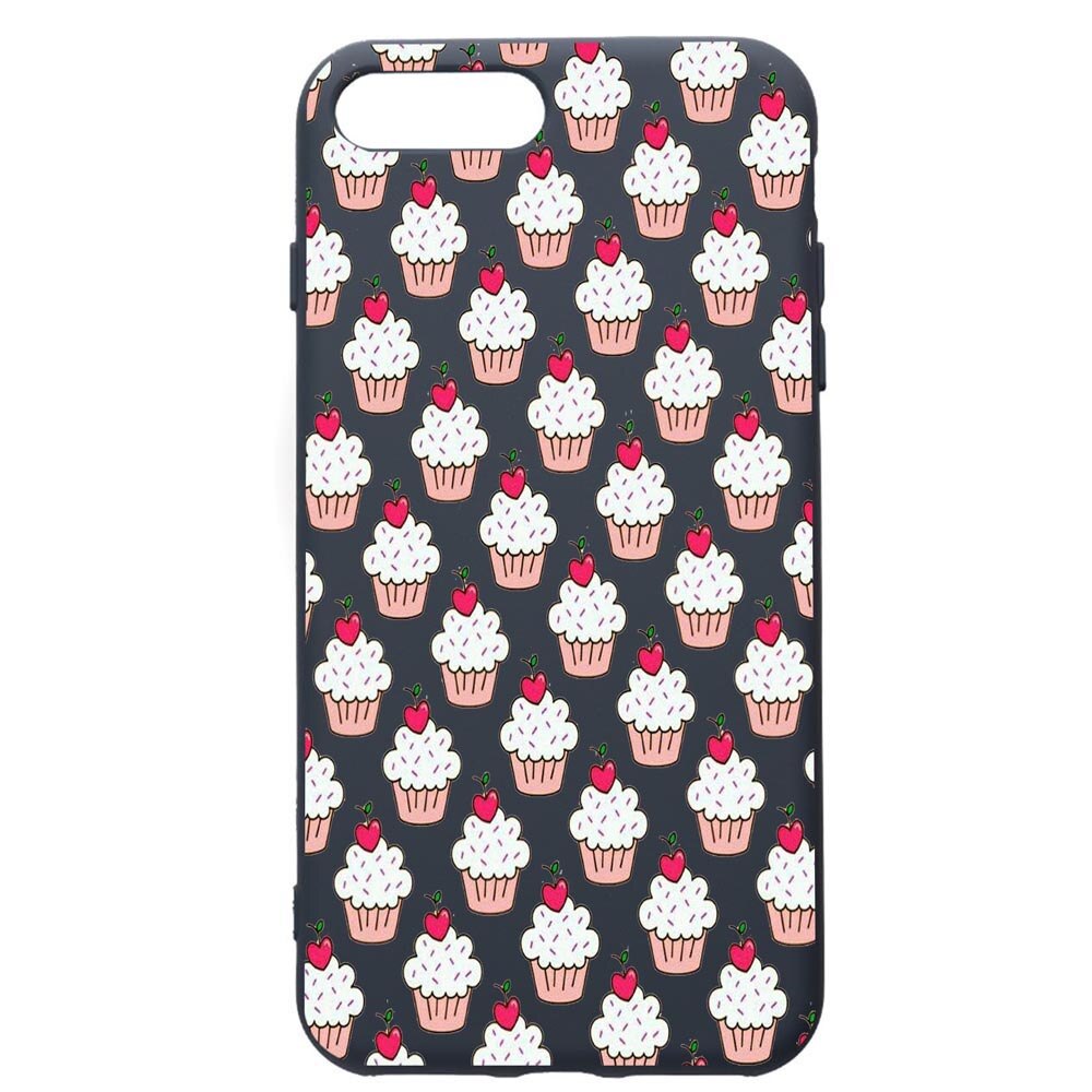 Husa Premium Silicon Compatibila Cu Apple iPhone 8 Plus / iPhone 7 Plus, Muffins, cu interiorul din material textil, protectie camera, Alaskan Blue, PAB668