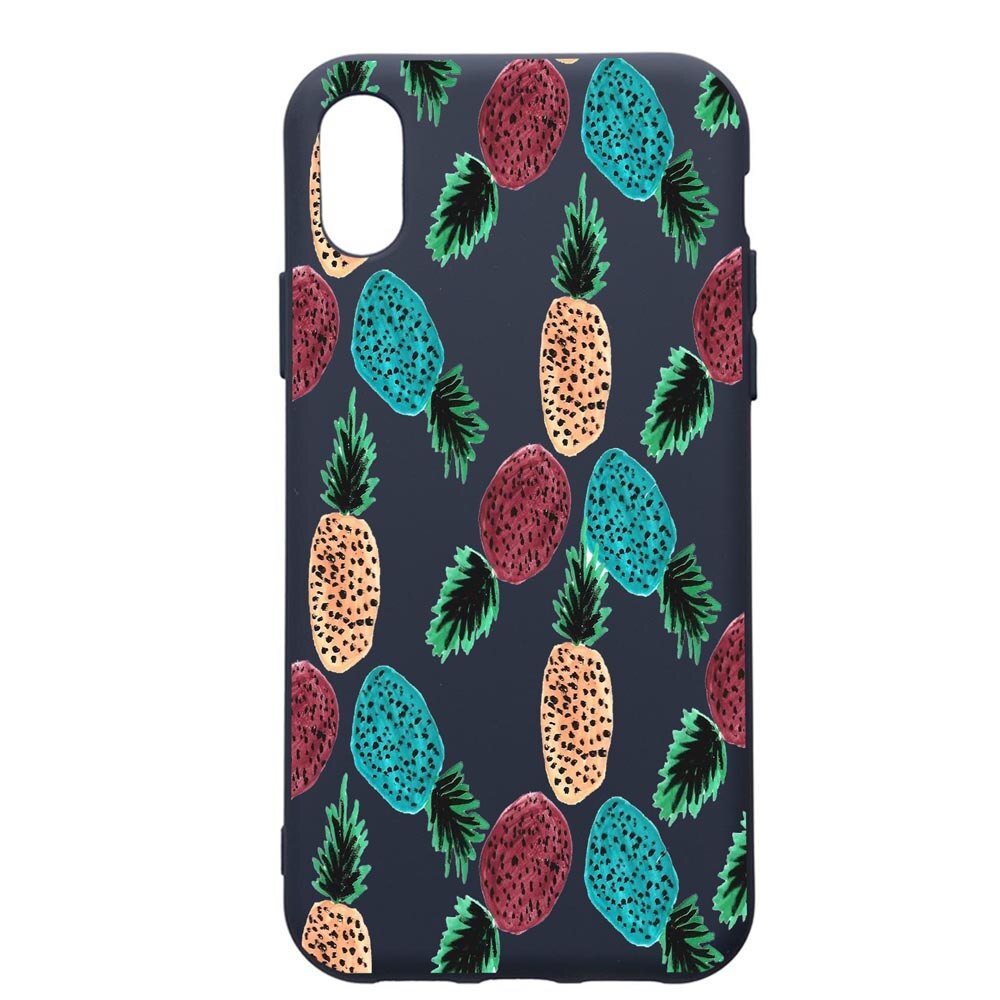 Husa Premium Silicon Compatibila Cu Huawei Y6 2019, Ananas, cu interiorul din material textil, protectie camera, Alaskan Blue, PAB669
