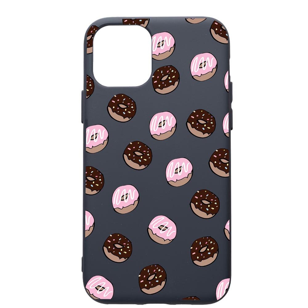 Husa Premium Silicon Compatibila Cu Apple IPhone 12, Donuts, cu interiorul din material textil, protectie camera, Alaskan Blue, PAB667