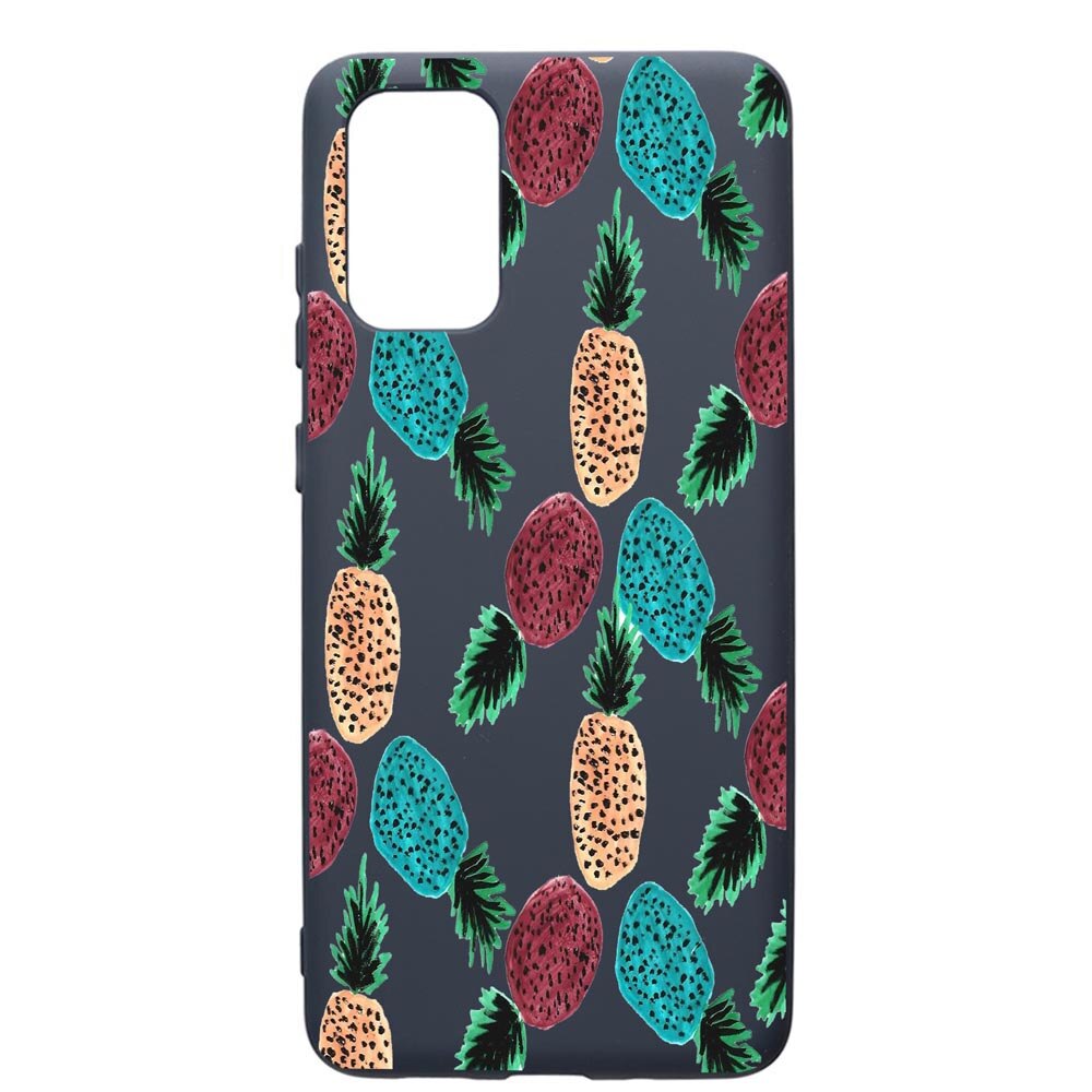 Husa Premium Silicon Compatibila Cu Samsung Galaxy S20 Plus, Ananas, cu interiorul din material textil, protectie camera, Alaskan Blue, PAB669