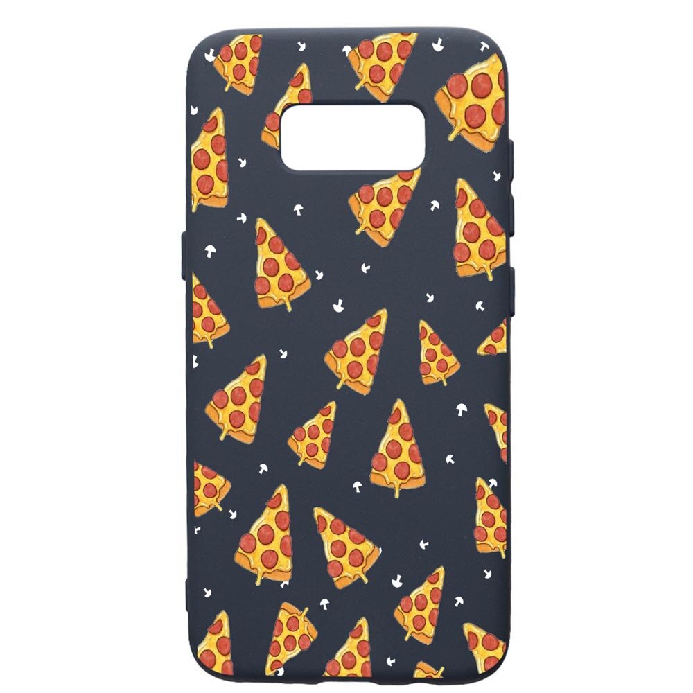 Husa Premium Silicon Compatibila Cu Samsung Galaxy S8, Pizza, cu interiorul din material textil, protectie camera, Alaskan Blue, PAB665