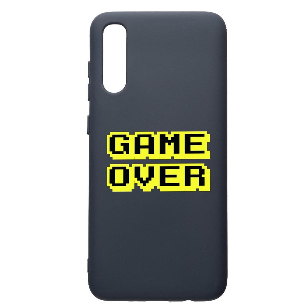 Husa Premium Silicon Compatibila Cu Samsung Galaxy A70, Game Over, cu interiorul din material textil, protectie camera, Alaskan Blue, PAB671