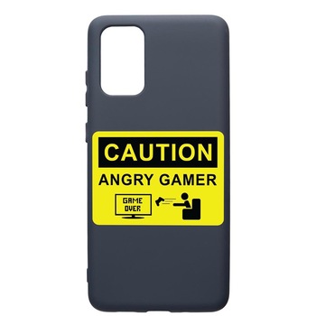 Husa Premium Silicon Compatibila Cu Samsung Galaxy S20 Plus, Gamer - Angry Gamer, cu interiorul din material textil, protectie camera, Alaskan Blue, PAB673 Husa Premium Silicon Compatibila Cu Samsung Galaxy S20 Plus, Gamer - Angry Gamer, cu interiorul din material textil, protectie camera, Alaskan Blue, PAB673