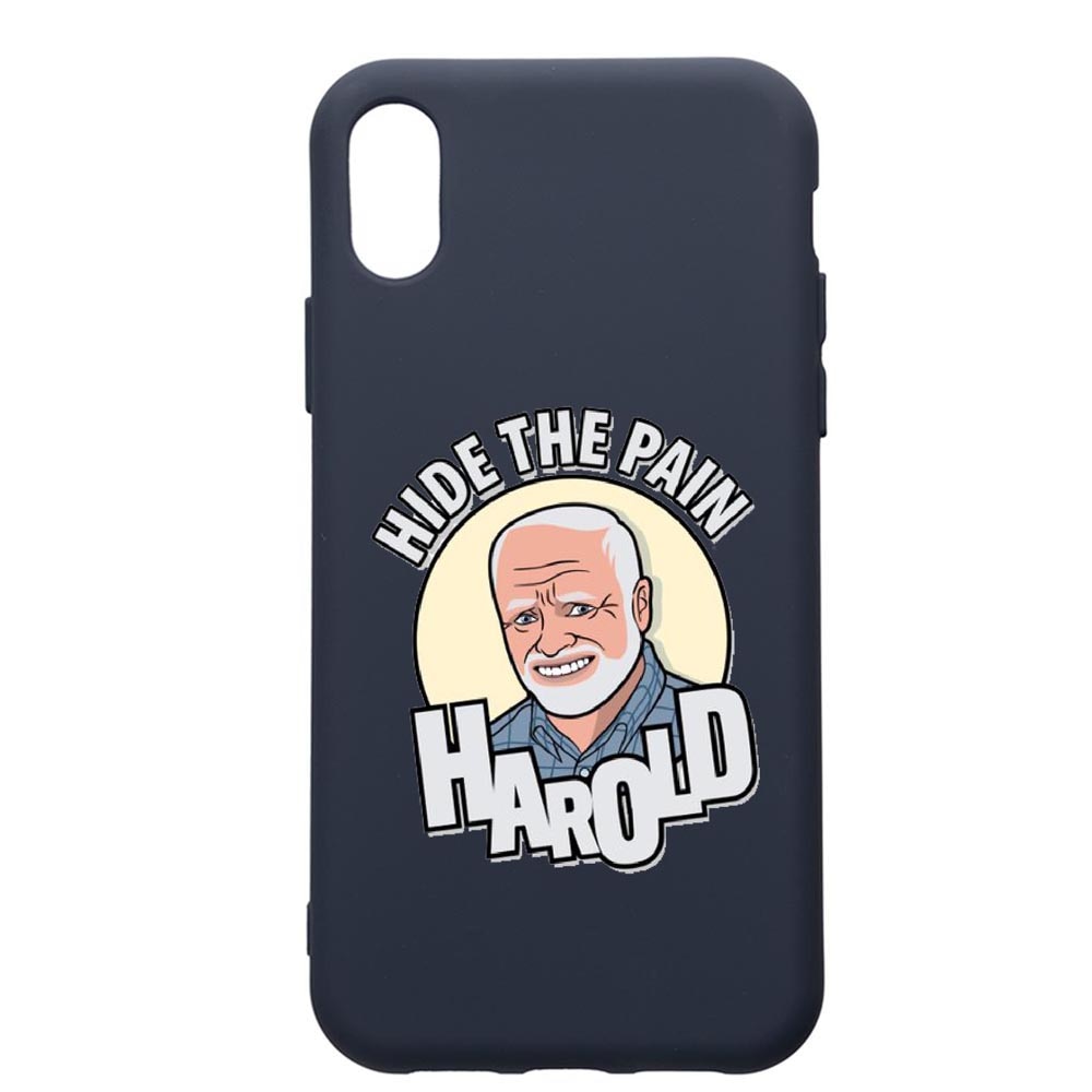 Husa Premium Silicon Compatibila Cu Huawei Y5 2019, Meme - Harold, cu interiorul din material textil, protectie camera, Alaskan Blue, PAB662
