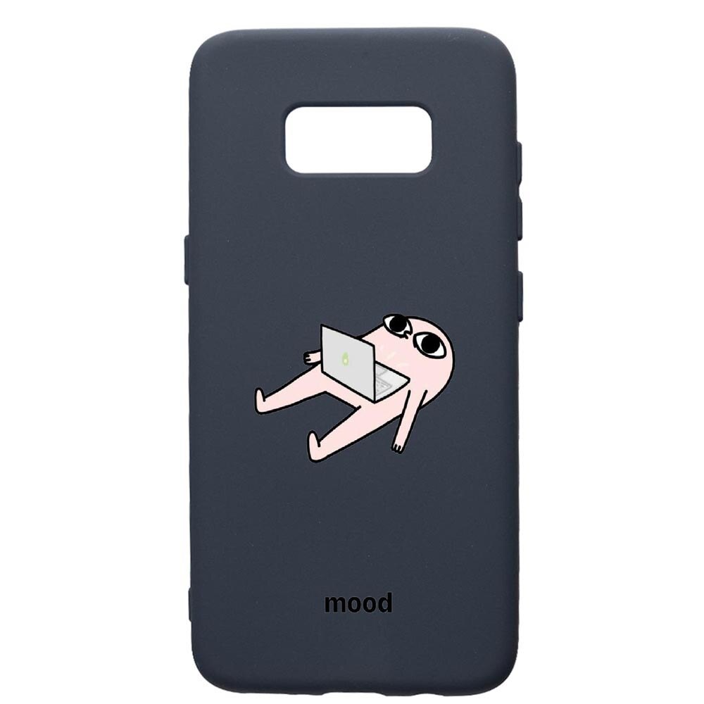 Husa Premium Silicon Compatibila Cu Samsung Galaxy S8, Meme, cu interiorul din material textil, protectie camera, Alaskan Blue, PAB659