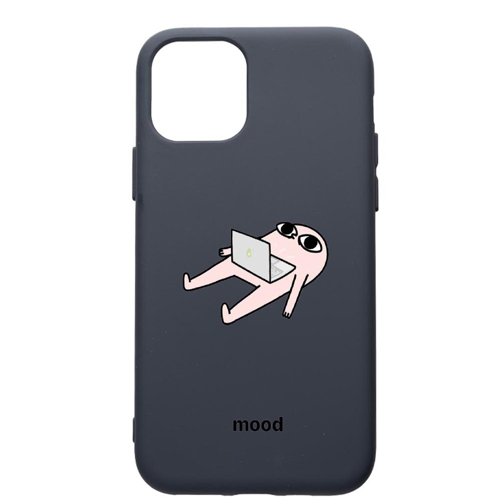 Husa Premium Silicon Compatibila Cu Apple IPhone 12 Mini, Meme, cu interiorul din material textil, protectie camera, Alaskan Blue, PAB659