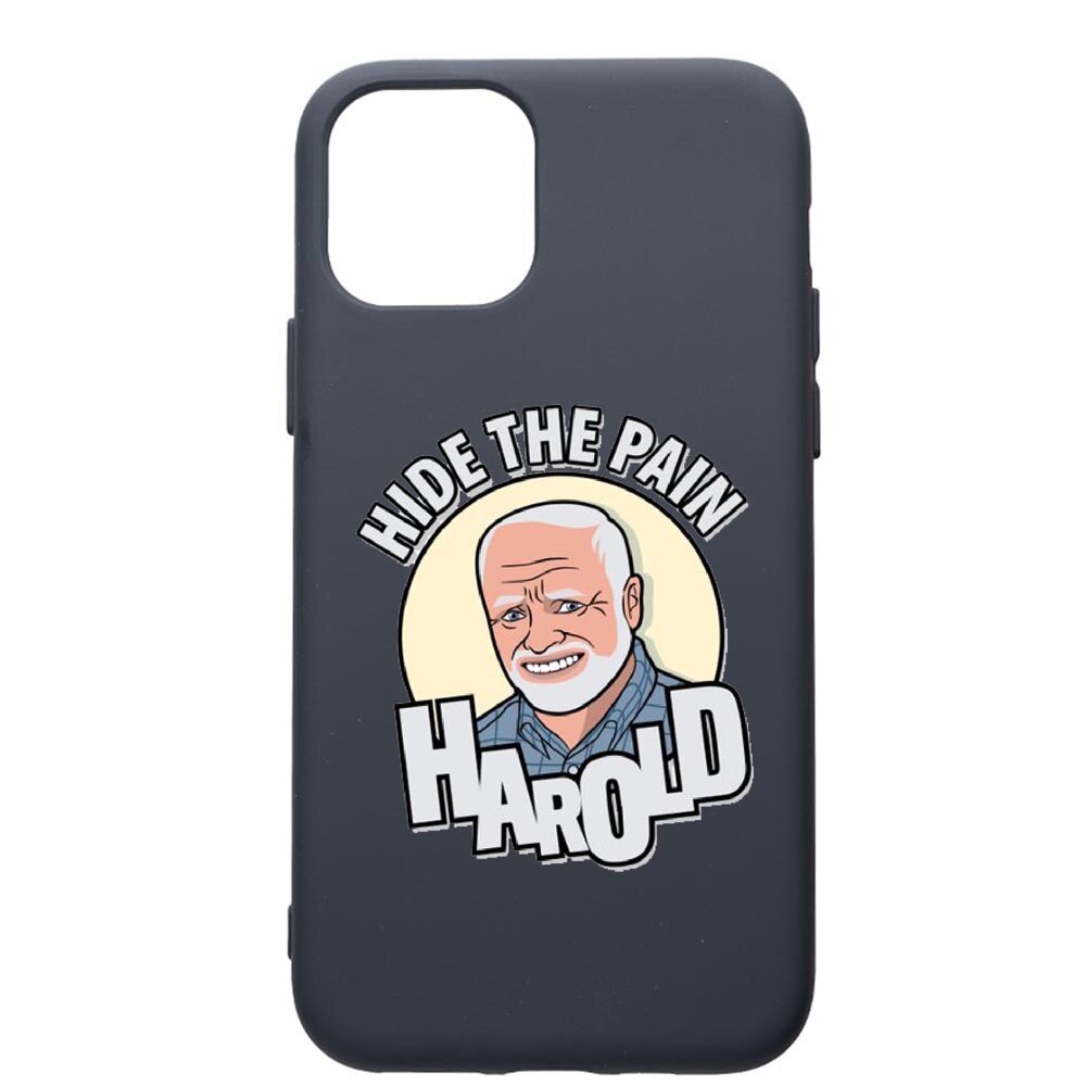 Husa Premium Silicon Compatibila Cu Apple IPhone 11 Pro Max, Meme - Harold, cu interiorul din material textil, protectie camera, Alaskan Blue, PAB662