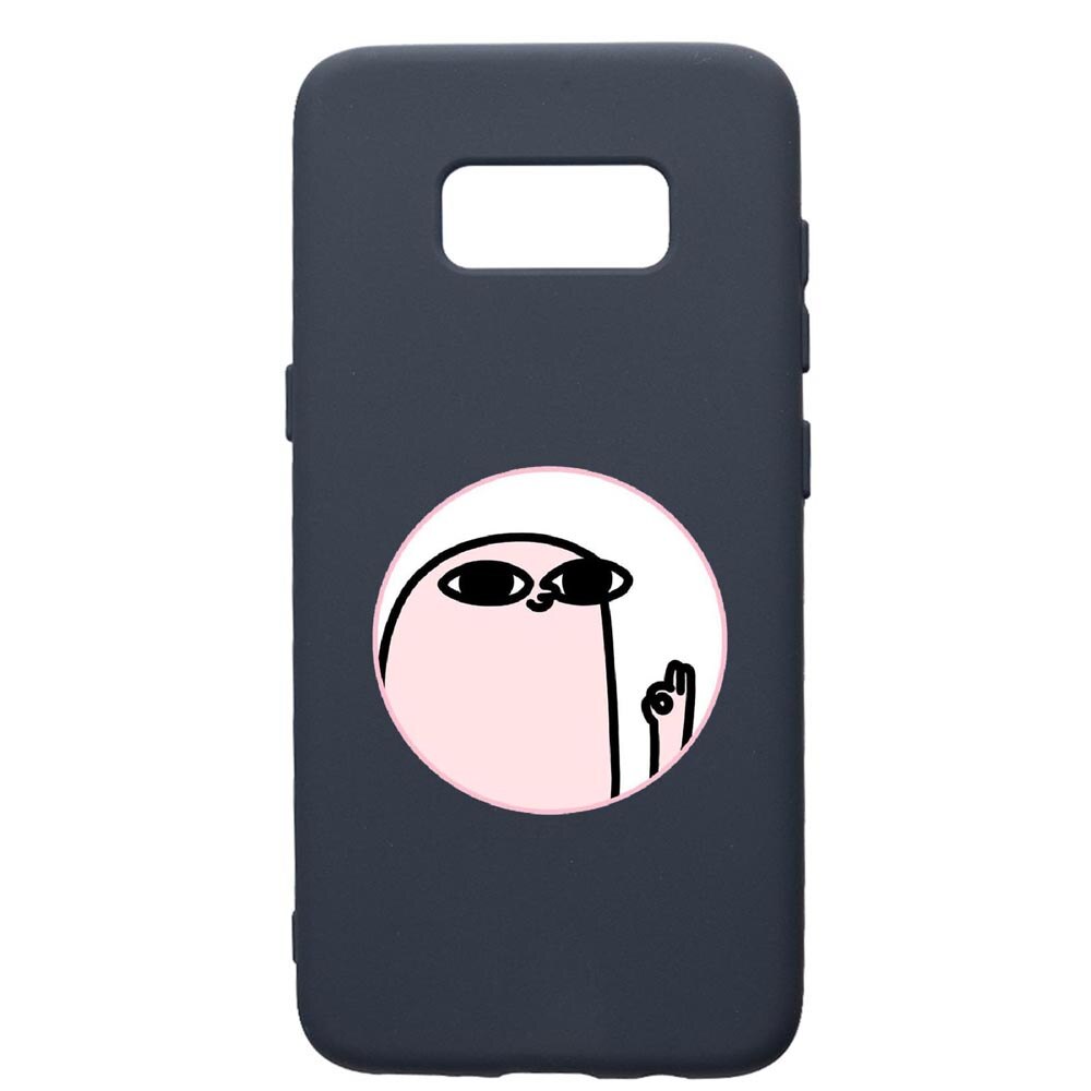 Husa Premium Silicon Compatibila Cu Samsung Galaxy S8, Meme, cu interiorul din material textil, protectie camera, Alaskan Blue, PAB658