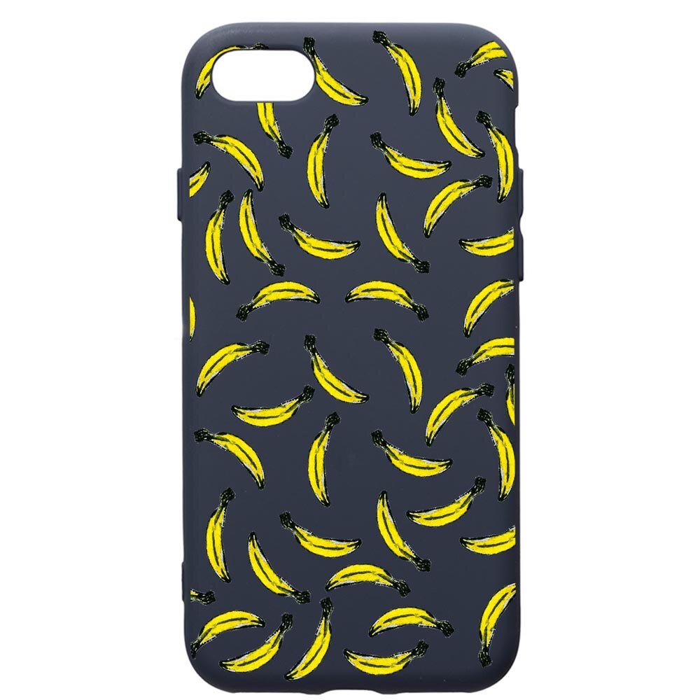 Husa Premium Silicon Compatibila Cu Apple IPhone SE 2 / iPhone 8 / iPhone 7, bananas, cu interiorul din material textil, protectie camera, Alaskan Blue, PAB664