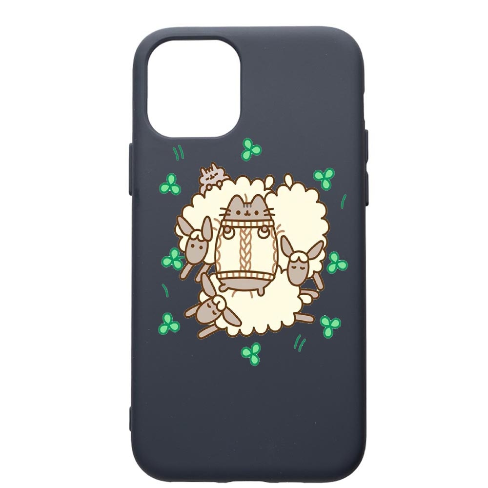 Husa Premium Silicon Compatibila Cu Apple IPhone 11, Rabbits Lambs, cu interiorul din material textil, protectie camera, Alaskan Blue, PAB692
