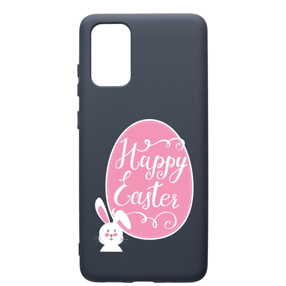 Husa Premium Silicon Compatibila Cu Samsung Galaxy S20 Plus, Happy Easter, cu interiorul din material textil, protectie camera, Alaskan Blue, PAB689