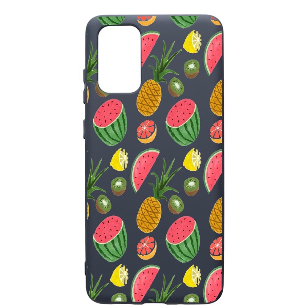 Husa Premium Silicon Compatibila Cu Samsung Galaxy S20 Plus, Ananas, cu interiorul din material textil, protectie camera, Alaskan Blue, PAB666