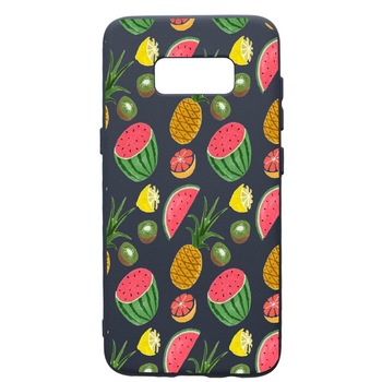 Husa Premium Silicon Compatibila Cu Samsung Galaxy S8, Ananas, cu interiorul din material textil, protectie camera, Alaskan Blue, PAB666 Husa Premium Silicon Compatibila Cu Samsung Galaxy S8, Ananas, cu interiorul din material textil, protectie camera, Alaskan Blue, PAB666