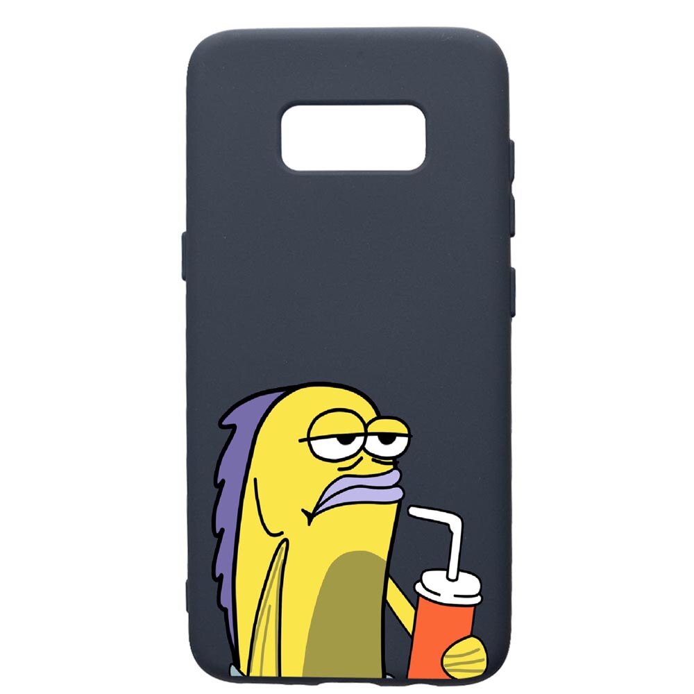 Husa Premium Silicon Compatibila Cu Samsung Galaxy S8, Meme, cu interiorul din material textil, protectie camera, Alaskan Blue, PAB652