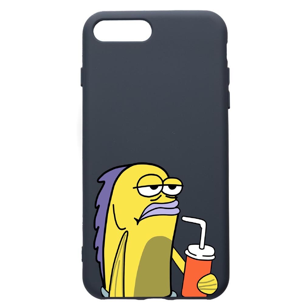 Husa Premium Silicon Compatibila Cu Apple iPhone 8 Plus / iPhone 7 Plus, Meme, cu interiorul din material textil, protectie camera, Alaskan Blue, PAB652