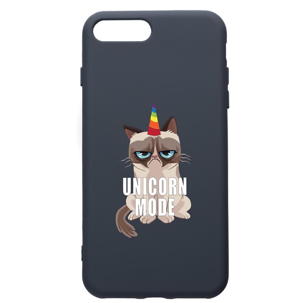 Husa Premium Silicon Compatibila Cu Apple iPhone 8 Plus / iPhone 7 Plus, Meme - Gumpy Unicorn Mode, cu interiorul din material textil, protectie camera, Alaskan Blue, PAB654
