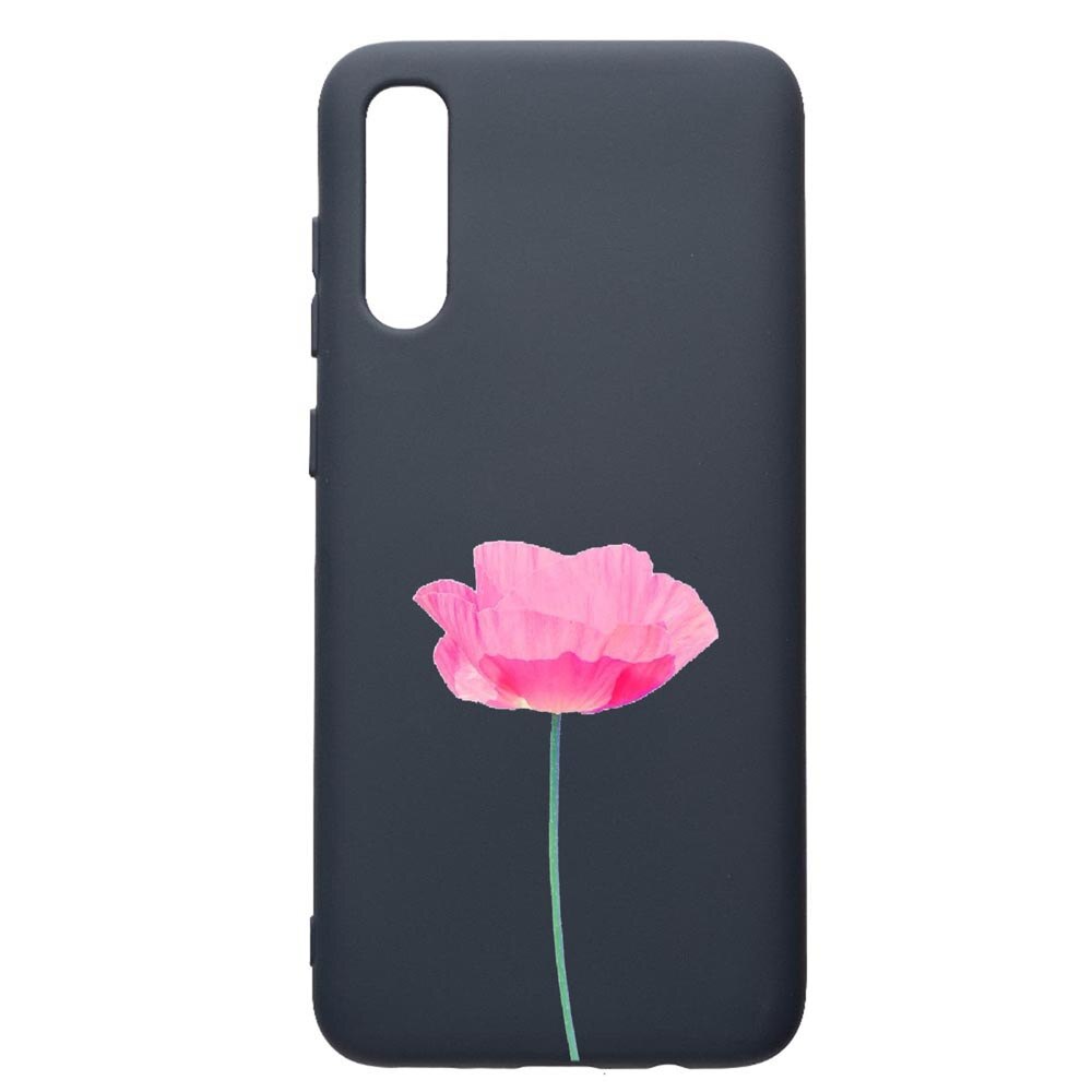 Husa Premium Silicon Compatibila Cu Samsung Galaxy A70, One Rose - Pastel Colors, cu interiorul din material textil, protectie camera, Alaskan Blue, PAB693