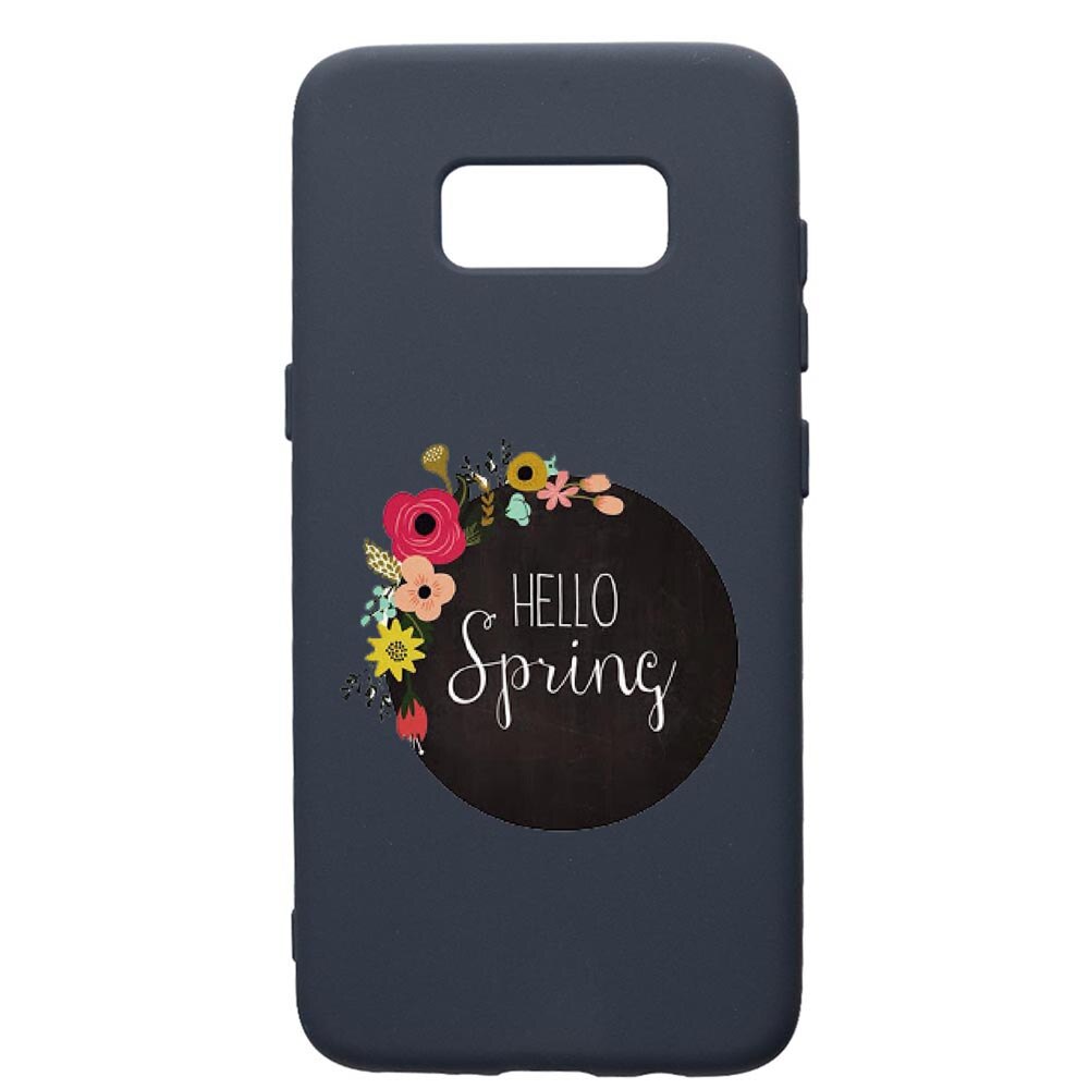 Husa Premium Silicon Compatibila Cu Samsung Galaxy S8, Hello Spring, cu interiorul din material textil, protectie camera, Alaskan Blue, PAB684
