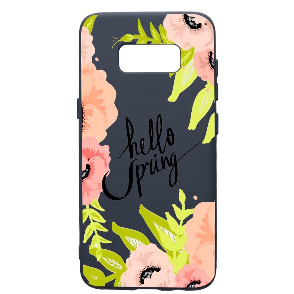 Husa Premium Silicon Compatibila Cu Samsung Galaxy S8, Hello Spring, cu interiorul din material textil, protectie camera, Alaskan Blue, PAB685