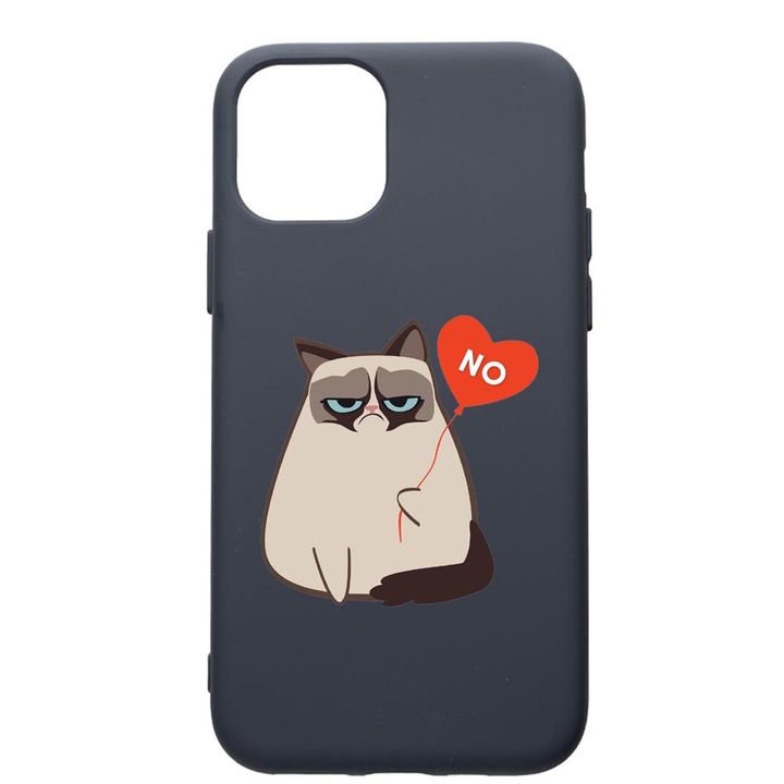 Husa Premium Silicon Compatibila Cu Apple IPhone 12 Pro, Meme Gumpy, cu interiorul din material textil, protectie camera, Alaskan Blue, PAB657