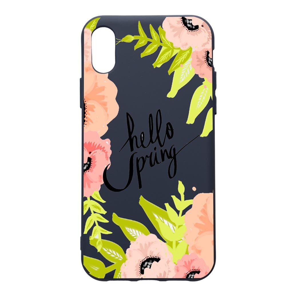 Husa Premium Silicon Compatibila Cu Apple IPhone XS / iPhone X, Hello Spring, cu interiorul din material textil, protectie camera, Alaskan Blue, PAB685